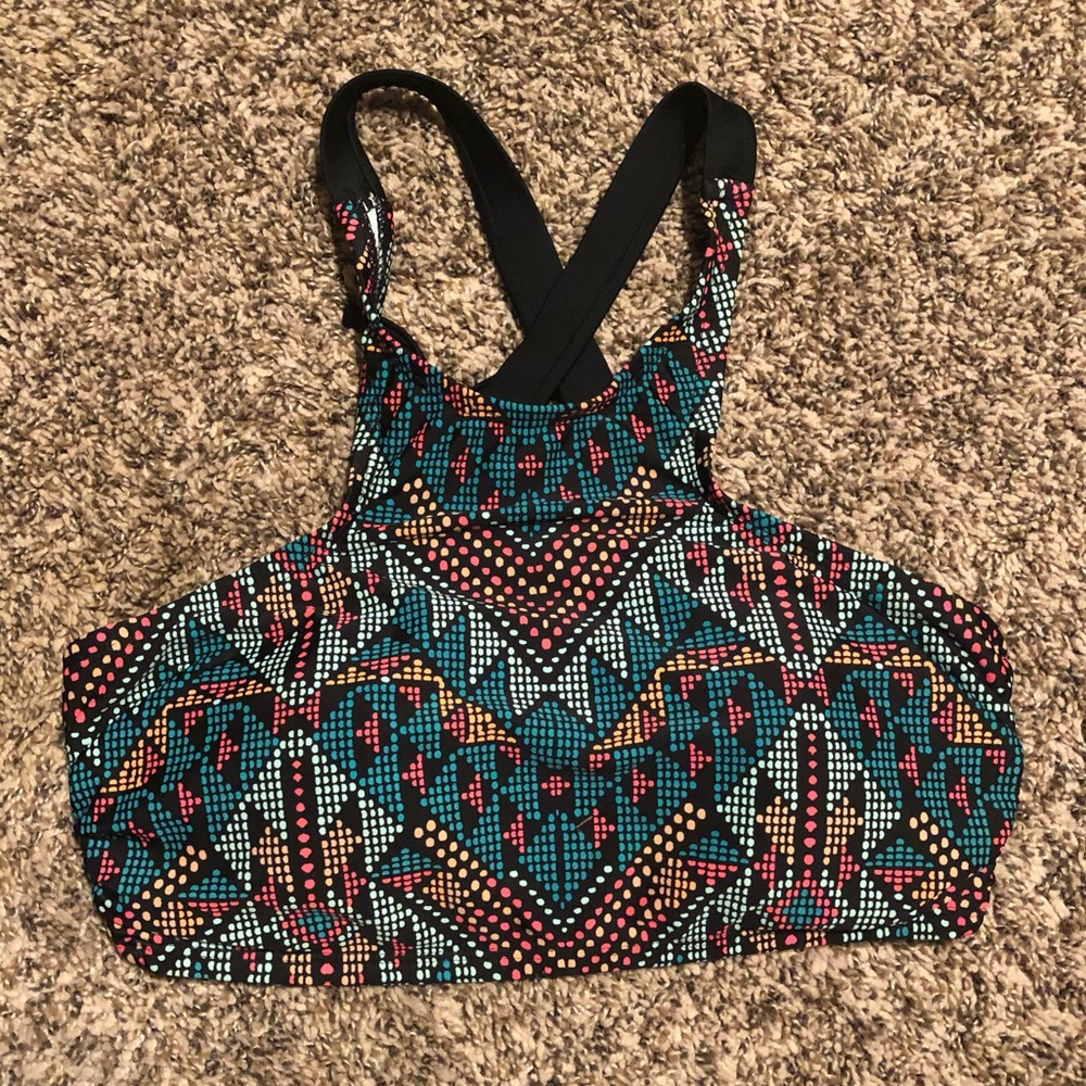 High neck supportive bikini top